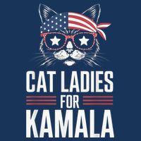 Cat Ladies For Kamala Funny Cat 2024 President Kamalaharris Cooling Performance Crew T-Shirt