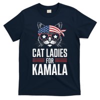 Cat Ladies For Kamala Funny Cat 2024 President Kamalaharris T-Shirt