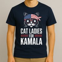 Cat Ladies For Kamala Funny Cat 2024 President Kamalaharris T-Shirt