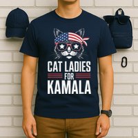 Cat Ladies For Kamala Funny Cat 2024 President Kamalaharris T-Shirt