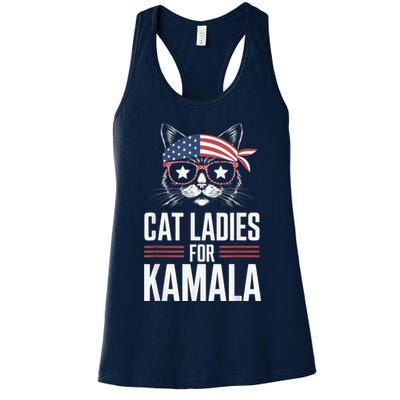 Cat Ladies For Kamala Funny Cat 2024 President Kamalaharris Womens Tank Top