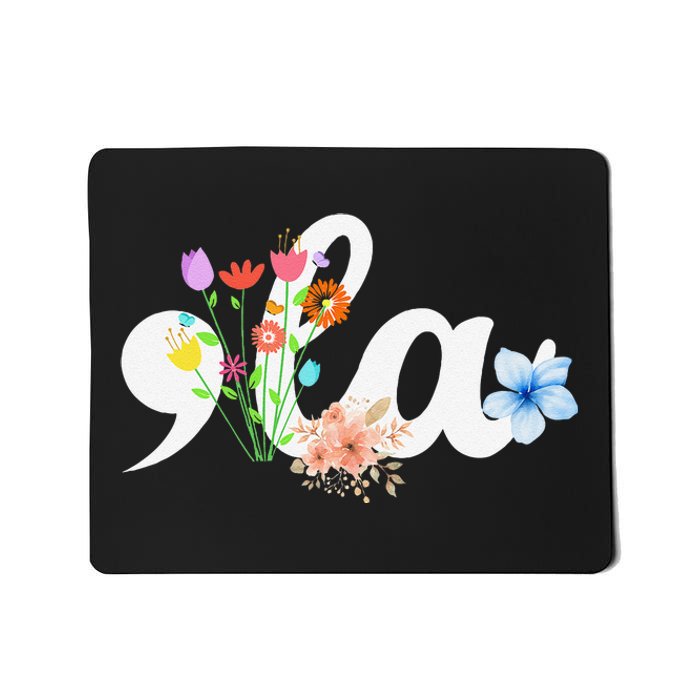 Comma La Floral Kamala Harris President 2024 Coma La Flowers Gift Mousepad