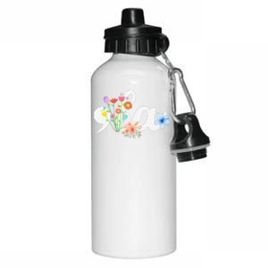 Comma La Floral Kamala Harris President 2024 Coma La Flowers Gift Aluminum Water Bottle