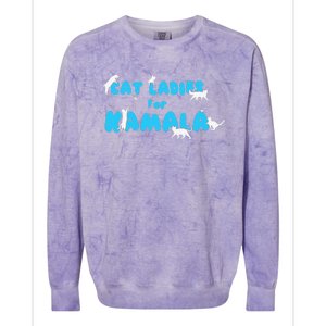 Cat Ladies For Kamala Gift Colorblast Crewneck Sweatshirt