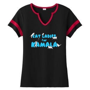 Cat Ladies For Kamala Gift Ladies Halftime Notch Neck Tee