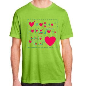 Cute Love Formula Funny Valentines Math Operations Red Heart Adult ChromaSoft Performance T-Shirt