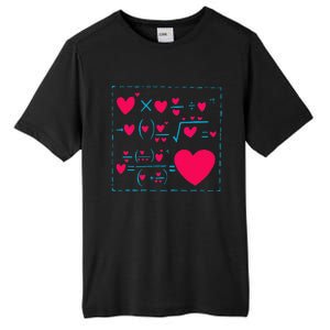 Cute Love Formula Funny Valentines Math Operations Red Heart Tall Fusion ChromaSoft Performance T-Shirt