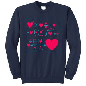 Cute Love Formula Funny Valentines Math Operations Red Heart Sweatshirt