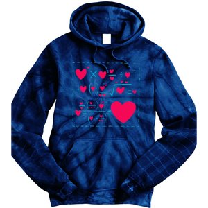 Cute Love Formula Funny Valentines Math Operations Red Heart Tie Dye Hoodie