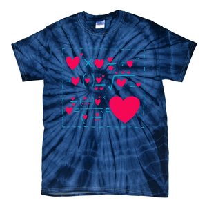 Cute Love Formula Funny Valentines Math Operations Red Heart Tie-Dye T-Shirt