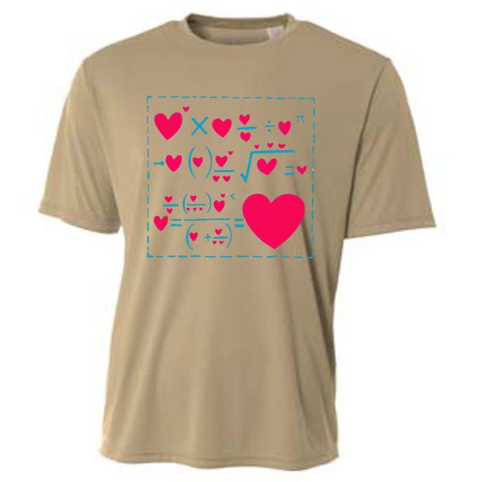 Cute Love Formula Funny Valentines Math Operations Red Heart Cooling Performance Crew T-Shirt