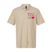 Cute Love Formula Funny Valentines Math Operations Red Heart Softstyle Adult Sport Polo