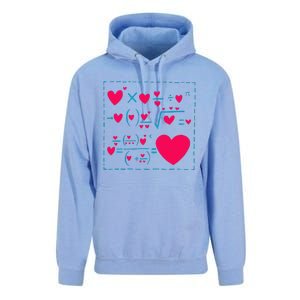 Cute Love Formula Funny Valentines Math Operations Red Heart Unisex Surf Hoodie