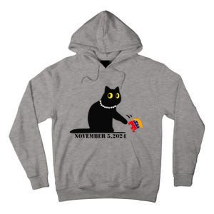 Cat Ladies For Kamala Harris 2024  Funny Cat With Pearls Tall Hoodie