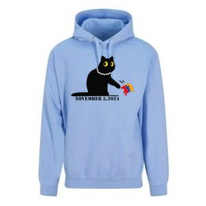 Cat Ladies For Kamala Harris 2024  Funny Cat With Pearls Unisex Surf Hoodie