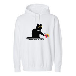 Cat Ladies For Kamala Harris 2024  Funny Cat With Pearls Garment-Dyed Fleece Hoodie