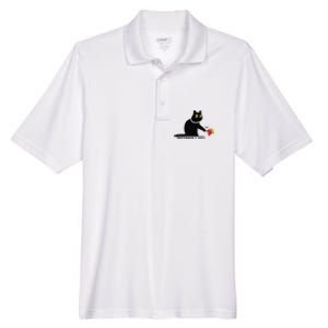 Cat Ladies For Kamala Harris 2024  Funny Cat With Pearls Men's Origin Performance Pique Polo