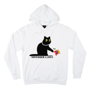 Cat Ladies For Kamala Harris 2024  Funny Cat With Pearls Hoodie