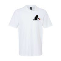 Cat Ladies For Kamala Harris 2024  Funny Cat With Pearls Softstyle Adult Sport Polo