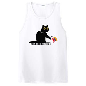 Cat Ladies For Kamala Harris 2024  Funny Cat With Pearls PosiCharge Competitor Tank