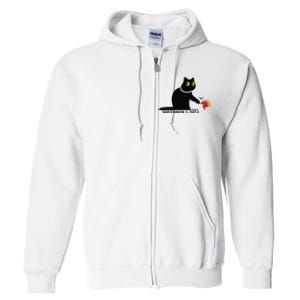 Cat Ladies For Kamala Harris 2024  Funny Cat With Pearls Full Zip Hoodie