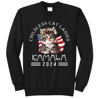 Cat Lady Fun Childless Cat Ladies 2024 Sweatshirt