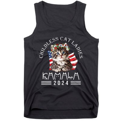 Cat Lady Fun Childless Cat Ladies 2024 Tank Top