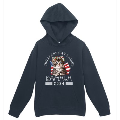 Cat Lady Fun Childless Cat Ladies 2024 Urban Pullover Hoodie