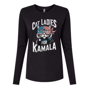 Cat Ladies For Kamala 2024 President Kamala Harris 2024 Womens Cotton Relaxed Long Sleeve T-Shirt