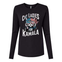 Cat Ladies For Kamala 2024 President Kamala Harris 2024 Womens Cotton Relaxed Long Sleeve T-Shirt