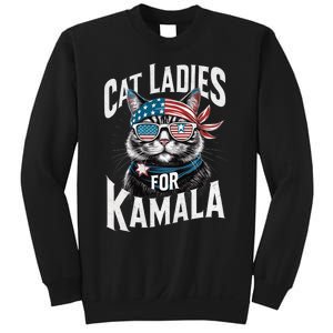 Cat Ladies For Kamala 2024 President Kamala Harris 2024 Sweatshirt