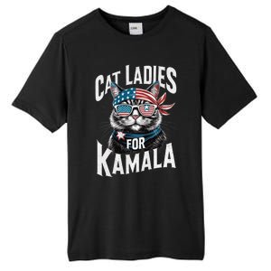 Cat Ladies For Kamala 2024 President Kamala Harris 2024 Tall Fusion ChromaSoft Performance T-Shirt