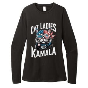 Cat Ladies For Kamala 2024 President Kamala Harris 2024 Womens CVC Long Sleeve Shirt