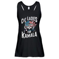 Cat Ladies For Kamala 2024 President Kamala Harris 2024 Ladies Essential Flowy Tank