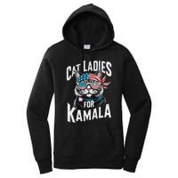 Cat Ladies For Kamala 2024 President Kamala Harris 2024 Women's Pullover Hoodie