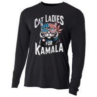 Cat Ladies For Kamala 2024 President Kamala Harris 2024 Cooling Performance Long Sleeve Crew