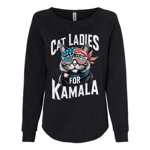 Cat Ladies For Kamala 2024 President Kamala Harris 2024 Womens California Wash Sweatshirt