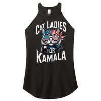 Cat Ladies For Kamala 2024 President Kamala Harris 2024 Women's Perfect Tri Rocker Tank