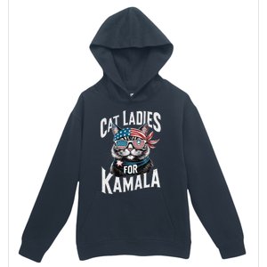 Cat Ladies For Kamala 2024 President Kamala Harris 2024 Urban Pullover Hoodie