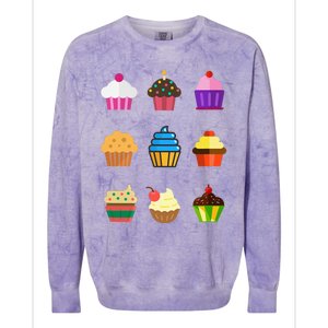 Cupcake Lovers Frosting Baking Dessert Cute Cake Colorblast Crewneck Sweatshirt