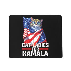 Cat Ladies For Kamala Harris Funny Cat Mousepad