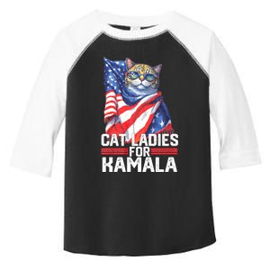 Cat Ladies For Kamala Harris Funny Cat Toddler Fine Jersey T-Shirt