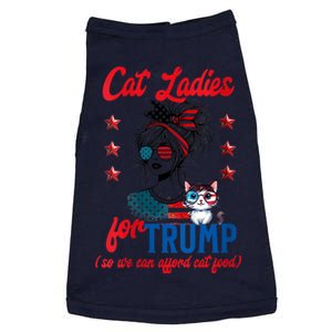 Cat Lady For Trump Funny Political Doggie Tank