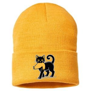 Cat Ladies For Kamala Harris Donald Trump 2024 Sustainable Knit Beanie