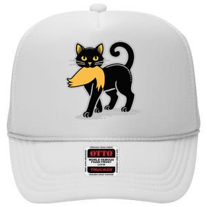 Cat Ladies For Kamala Harris Donald Trump 2024 High Crown Mesh Back Trucker Hat