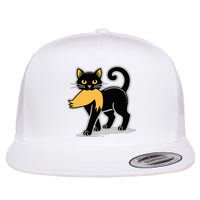 Cat Ladies For Kamala Harris Donald Trump 2024 Flat Bill Trucker Hat