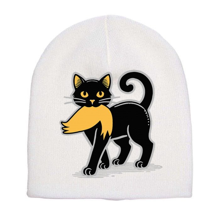 Cat Ladies For Kamala Harris Donald Trump 2024 Short Acrylic Beanie