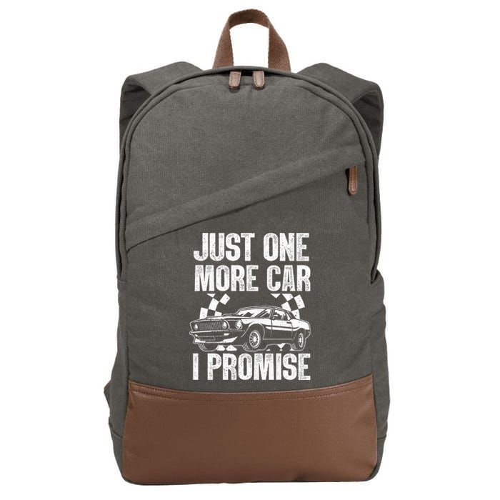 Car Lover For New Engine Owner Classic Car Technician Cotton Canvas Backpack