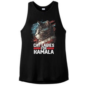 Cat Ladies For Kamala Harris Funny Cat Ladies PosiCharge Tri-Blend Wicking Tank