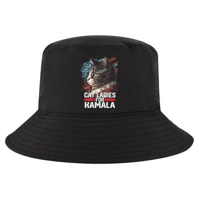 Cat Ladies For Kamala Harris Funny Cat Cool Comfort Performance Bucket Hat